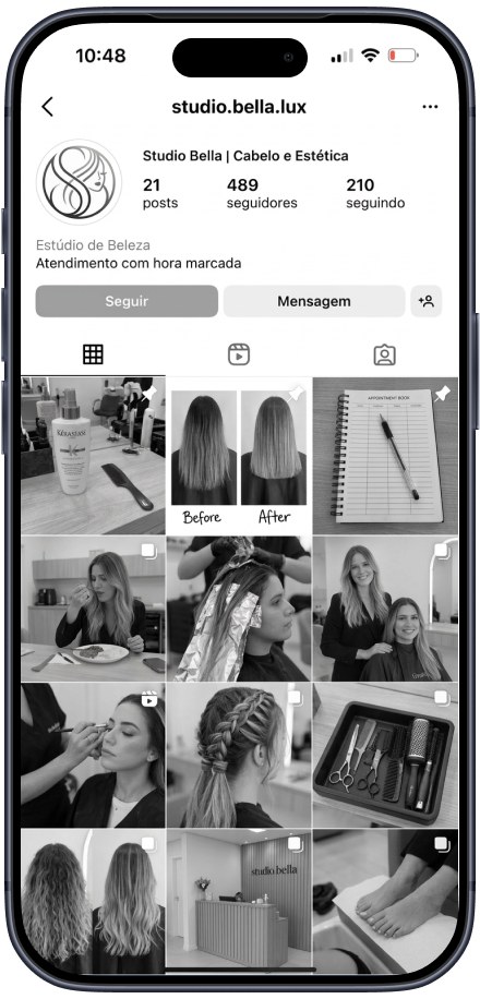 Perfil de Instagram abandonado